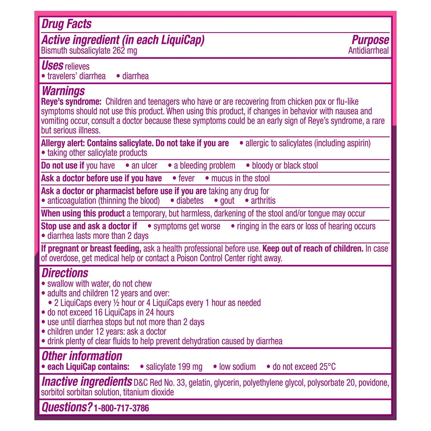 Pepto Bismol Diarrhea LiquiCaps, Anti Diarrhea Medicine for Fast Diarrhea Relief, Antidiarrheal Liquid Pills, 48 LiquidCaps