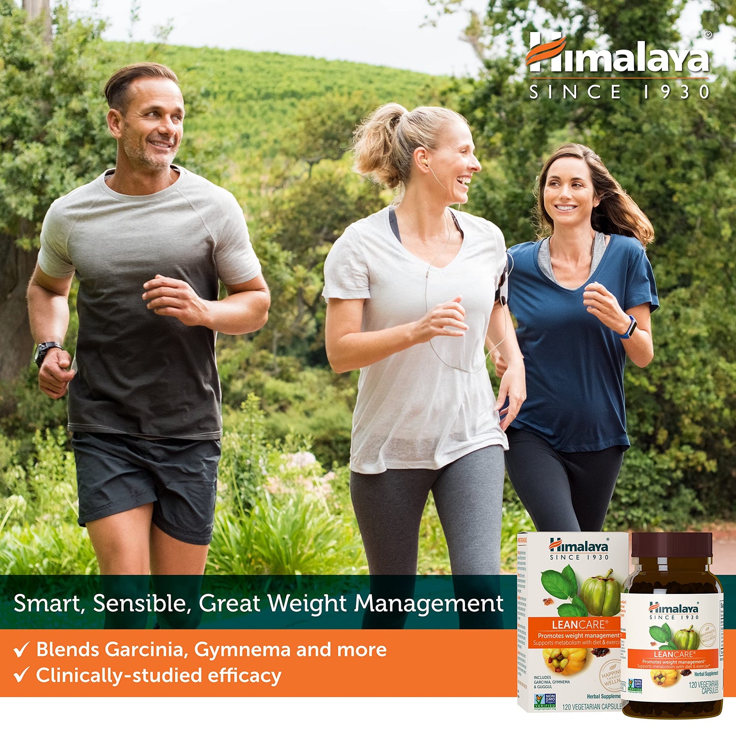 Himalaya LeanCare Herbal Supplement for Weight Support, Promotes Healthy Body Weight and Metabolism, Garcinia, Gymnema, Guggul, Non-GMO, Vegan, 600 mg, 120 Vegetarian Capsules, 30 Day Supply