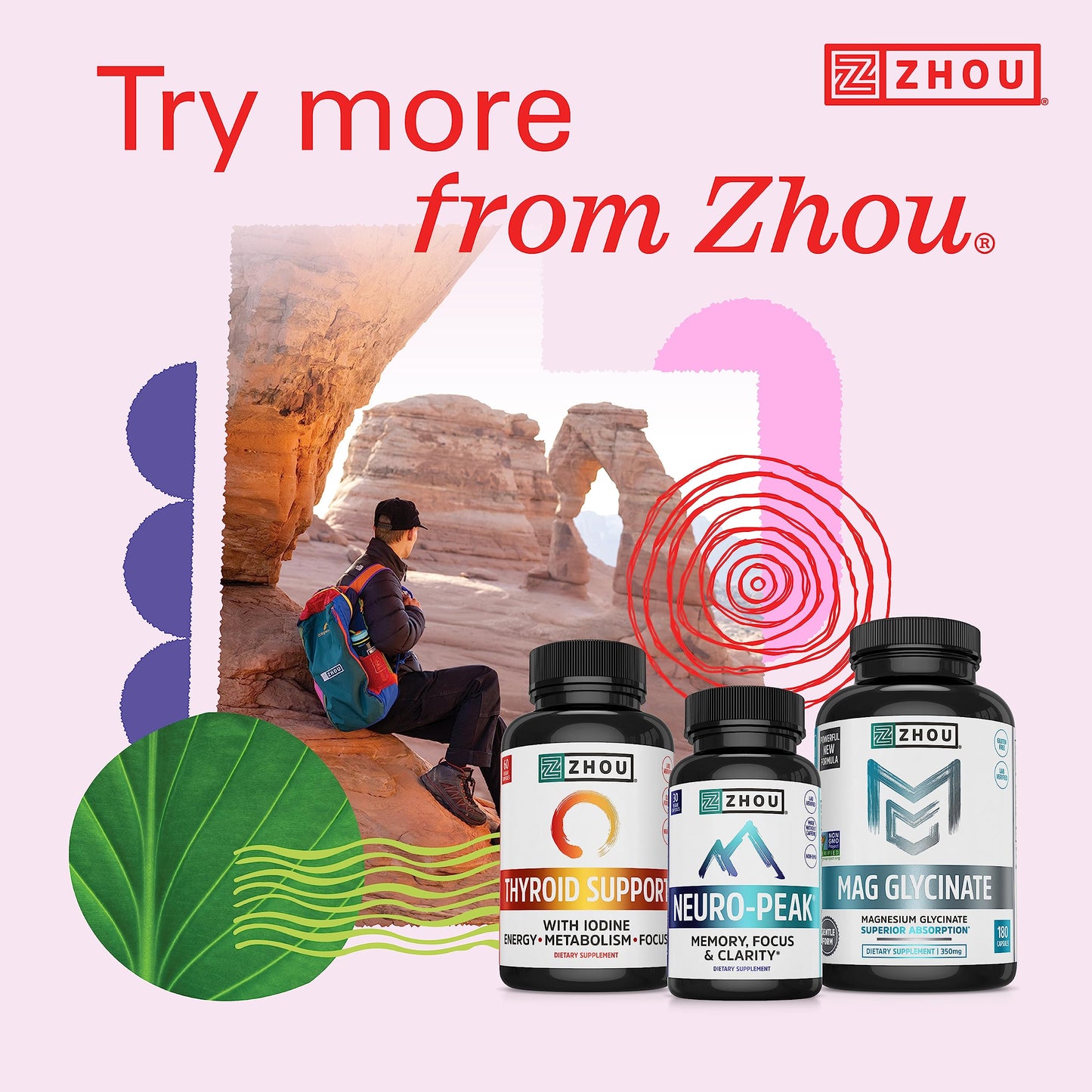 Zhou Methyl B12 - Methyl B-12 Supplement for Women & Men, Vitamin B12 5000 mcg, Vegan Friendly, Cellular Energy and Nerve Function Support, Methylcobalamin - 60 Micro Lozenges