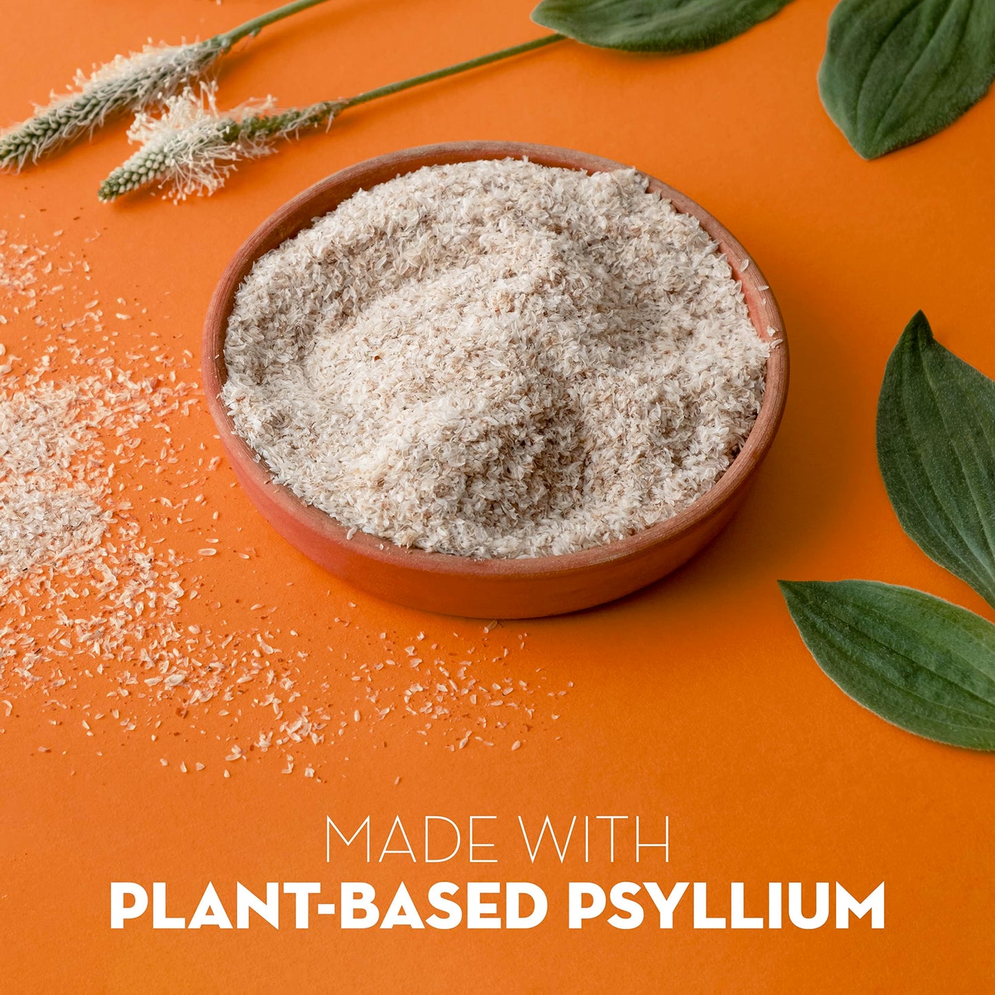 Metamucil Premium Blend, 4-in-1 Fiber Supplement for Digestive Health, Psyllium Husk Fiber Powder, Sugar-Free with Stevia, Plant-Based Fiber Supplement, Orange Flavored, 180 teaspoons