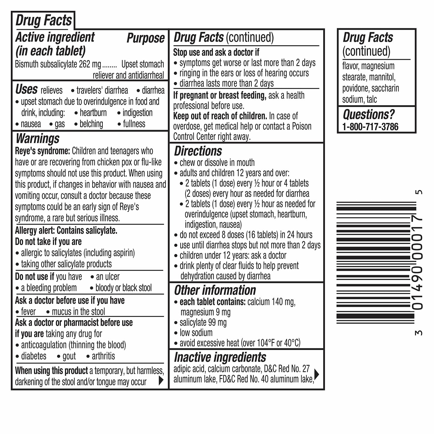 Pepto Bismol Pocket Chewable Tablets for Nausea, Heartburn, Indigestion, Upset Stomach, and Diarrhea - 5 Symptom Fast Relief, Cherry Flavor 24 ct