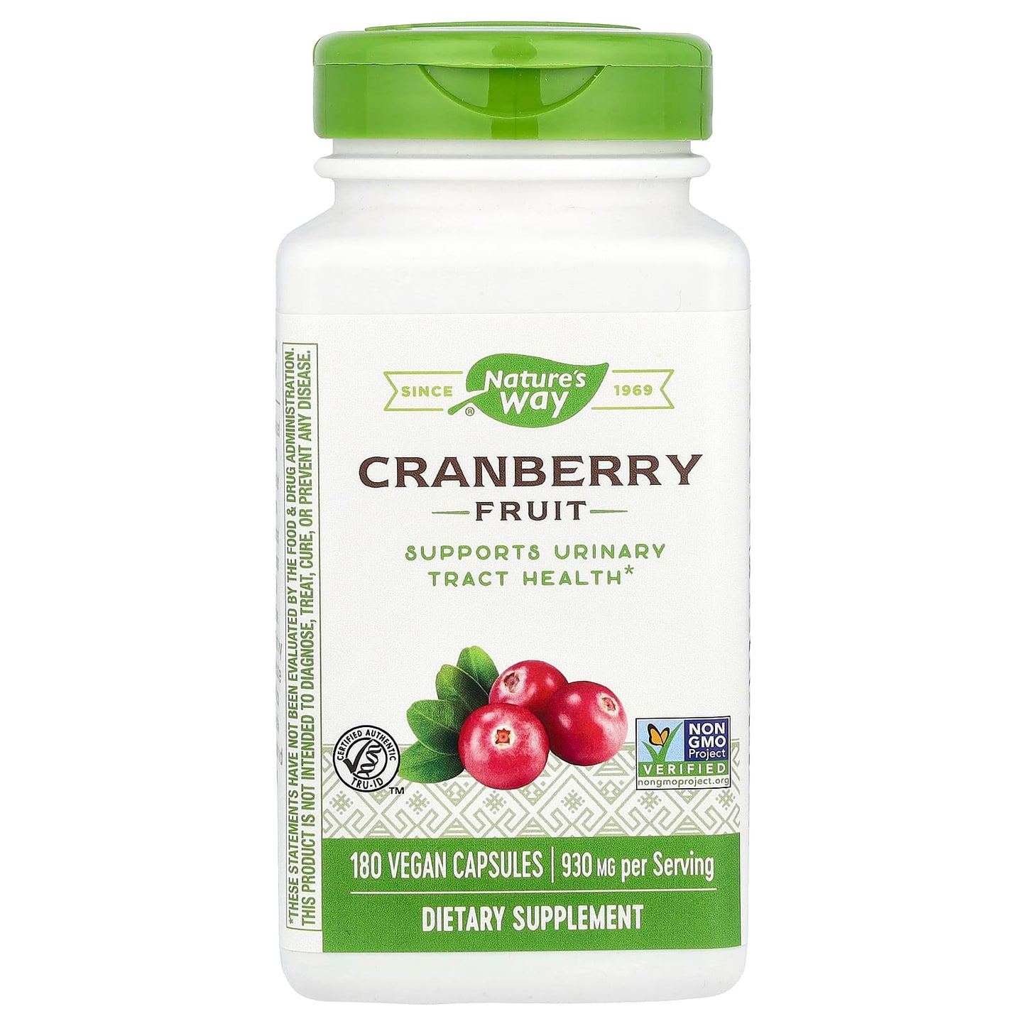 Nature's Way
Cranberry Fruit, 930 mg, 180 Vegan Capsules (465 mg Per Capsule)