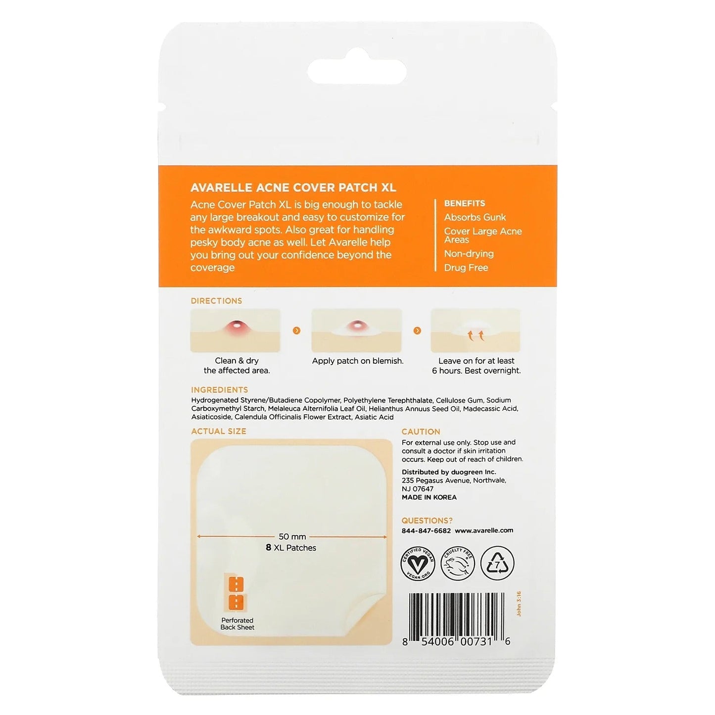 Pre-Order | Arrives in 5–10 Days – Avarelle
Acne Cover Patch, X-Large, 8 Patches