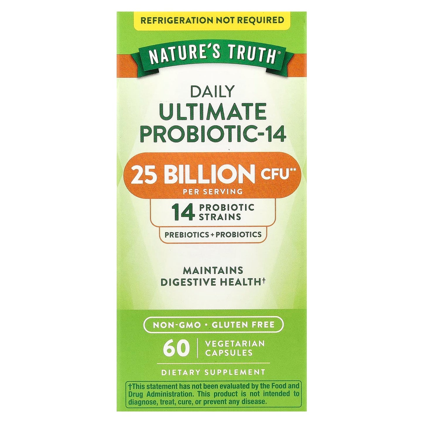 Nature's Truth
Daily Ultimate Probiotic-14, 25 Billion CFU, 60 Vegetarian Capsules