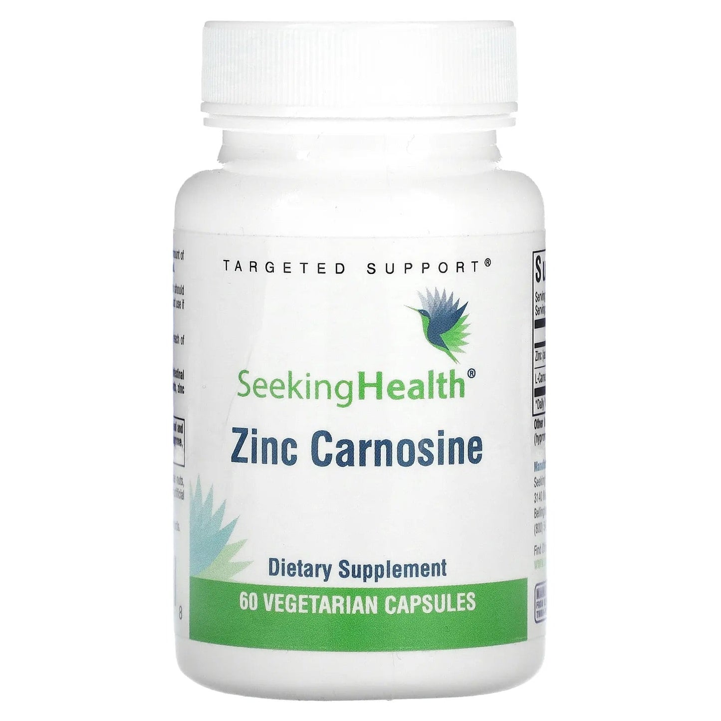 Pre-Order | Arrives in 5–10 Days – Seeking Health
Zinc Carnosine, 60 Vegetarian Capsules