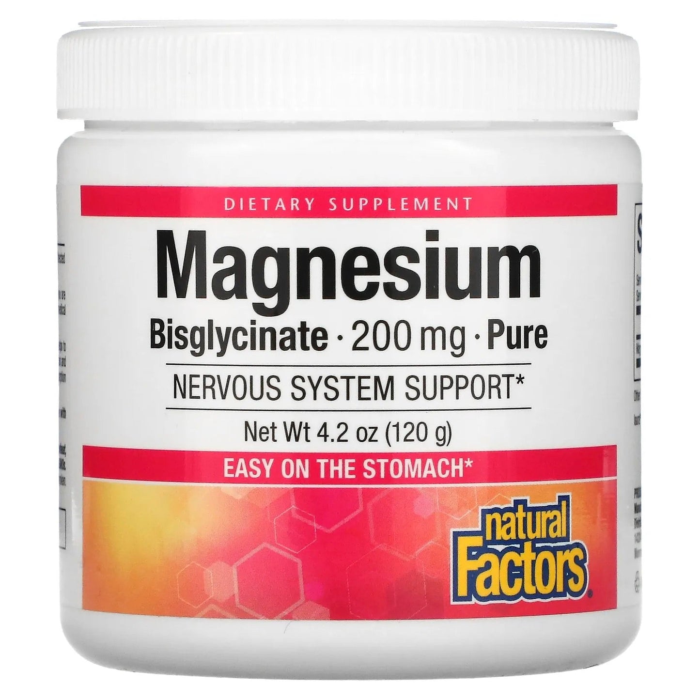 Natural Factors
Magnesium Bisglycinate, Pure, 200 mg, 4.2 oz (120 g)