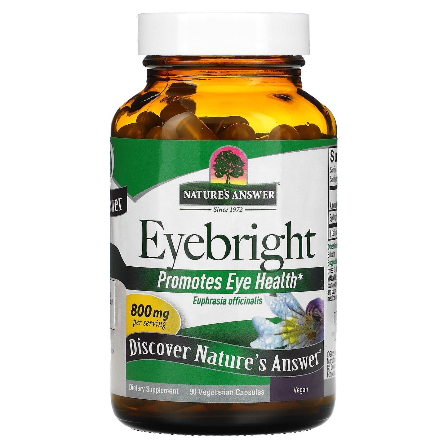 Nature's Answer
Eyebright, 800 mg, 90 Vegetarian Capsules (400 mg per Capsule)