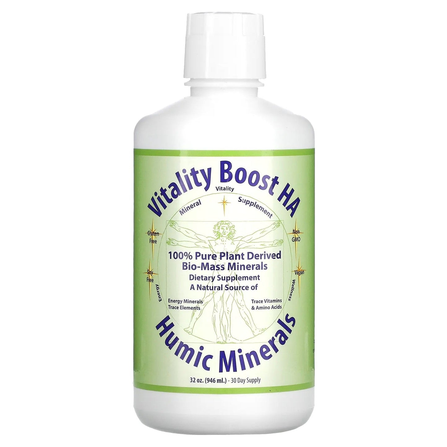 Morningstar Minerals
Vitality Boost HA, Humic Minerals, 32 oz (946 ml)