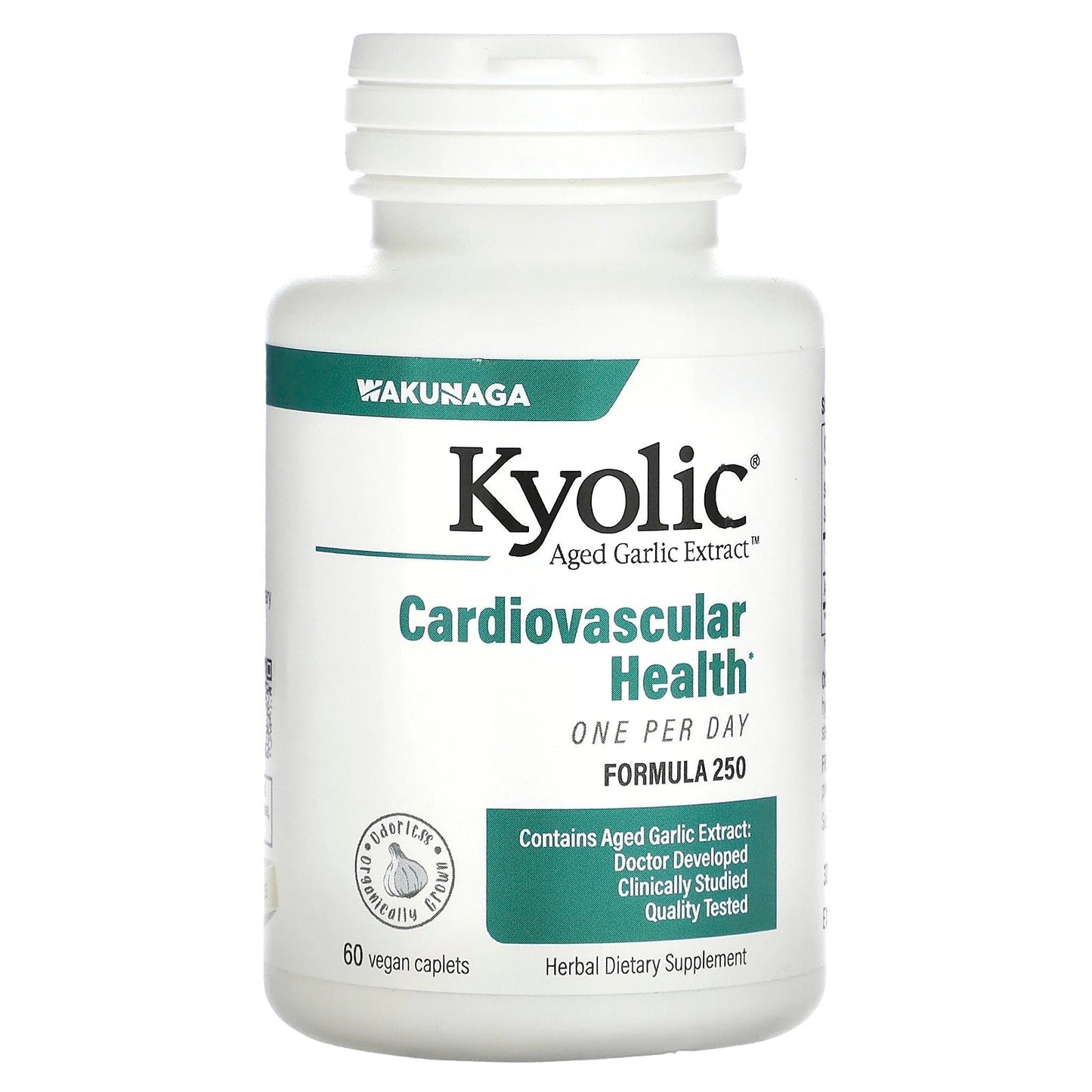 Kyolic
Aged Garlic Extract, One Per Day, 1,000 mg, 60 Vegan Caplets