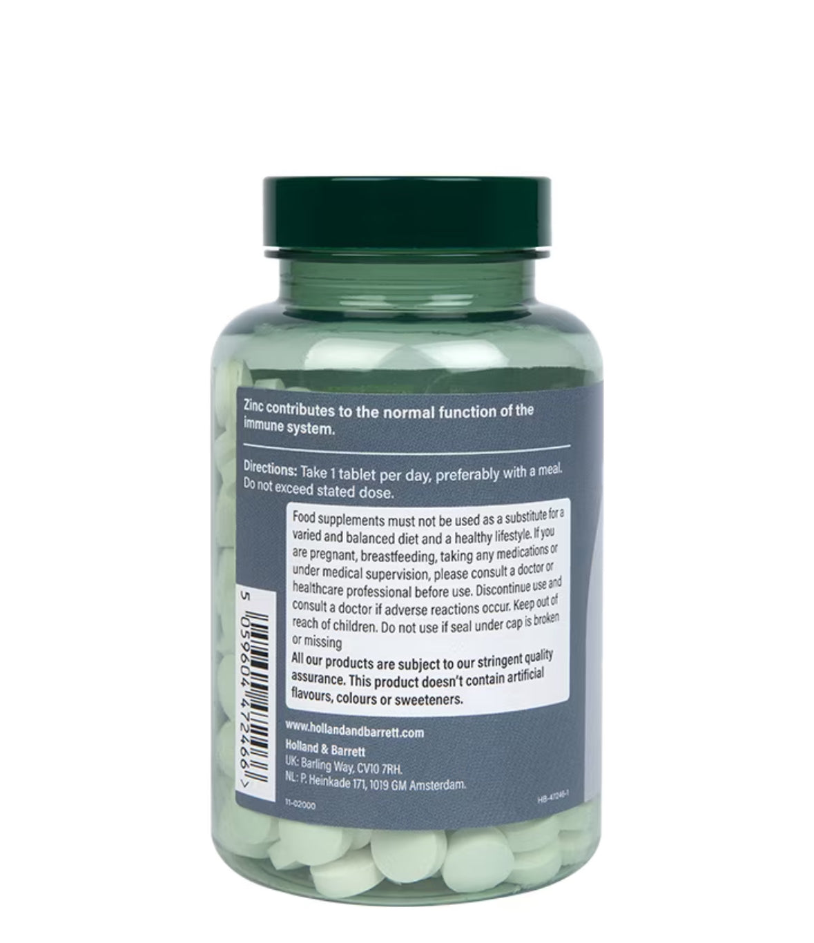 HOLLAND & BARRETT ZINC 25MG, 240 TABLETS