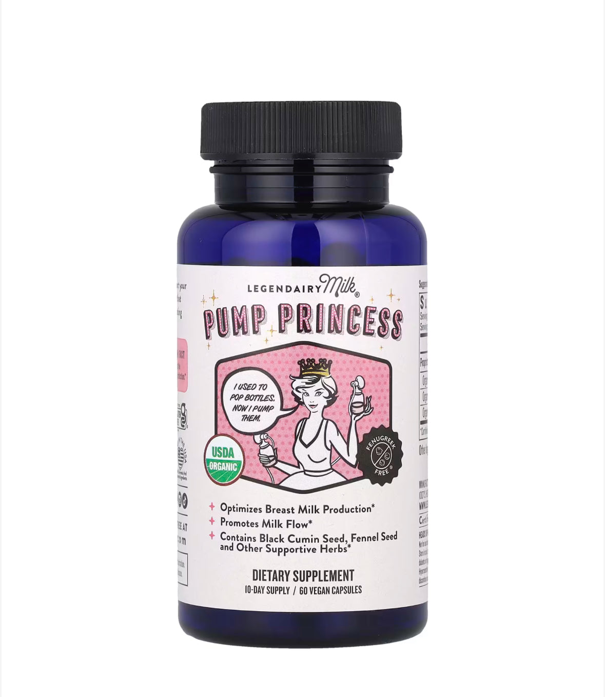 LEGENDAIRY MILK PUMP PRINCESS, 60 VEGAN CAPSULES