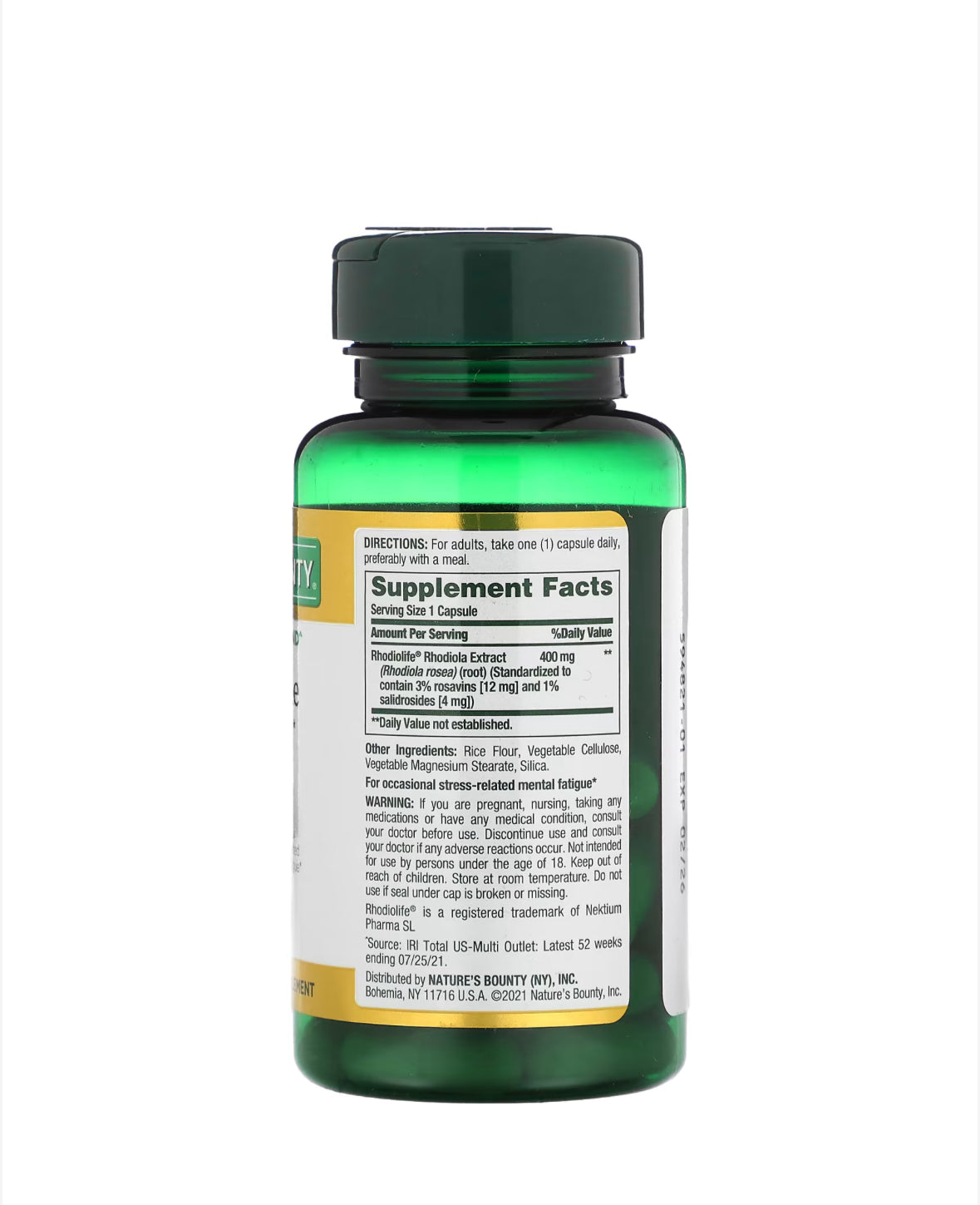 NATURE’S BOUNTY MENTAL FATIGUE & STRESS RELIEF 400MG, 30 CAPSULES