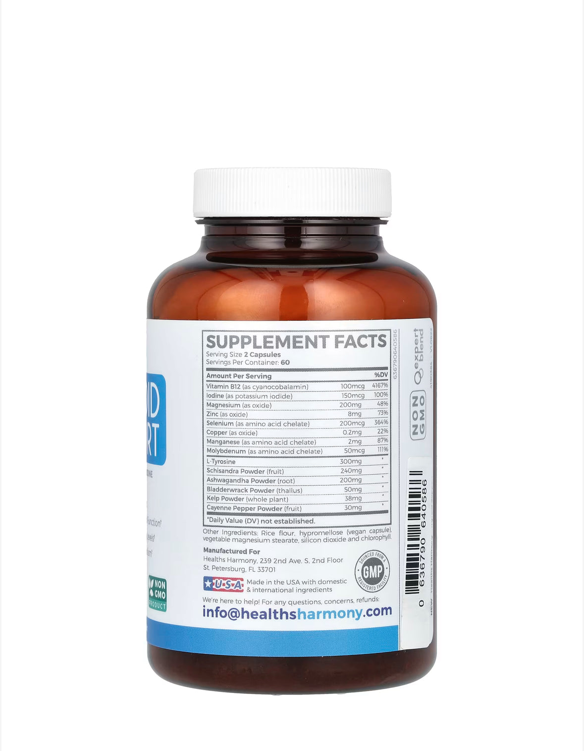 HEALTHS HARMONY THYROID SUPPORT, 120 CAPSULES