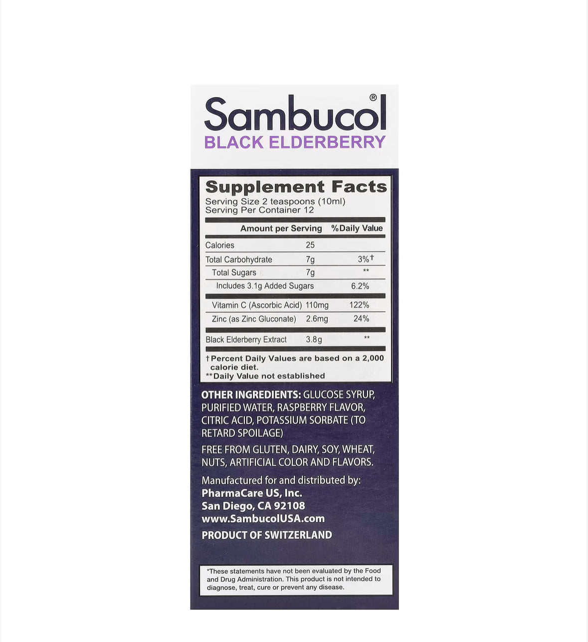 Pre-Order | Arrives in 5–10 Days – SAMBUCOL ADVANCED IMMUNE VITAMIN C + ZINC, 120ML
