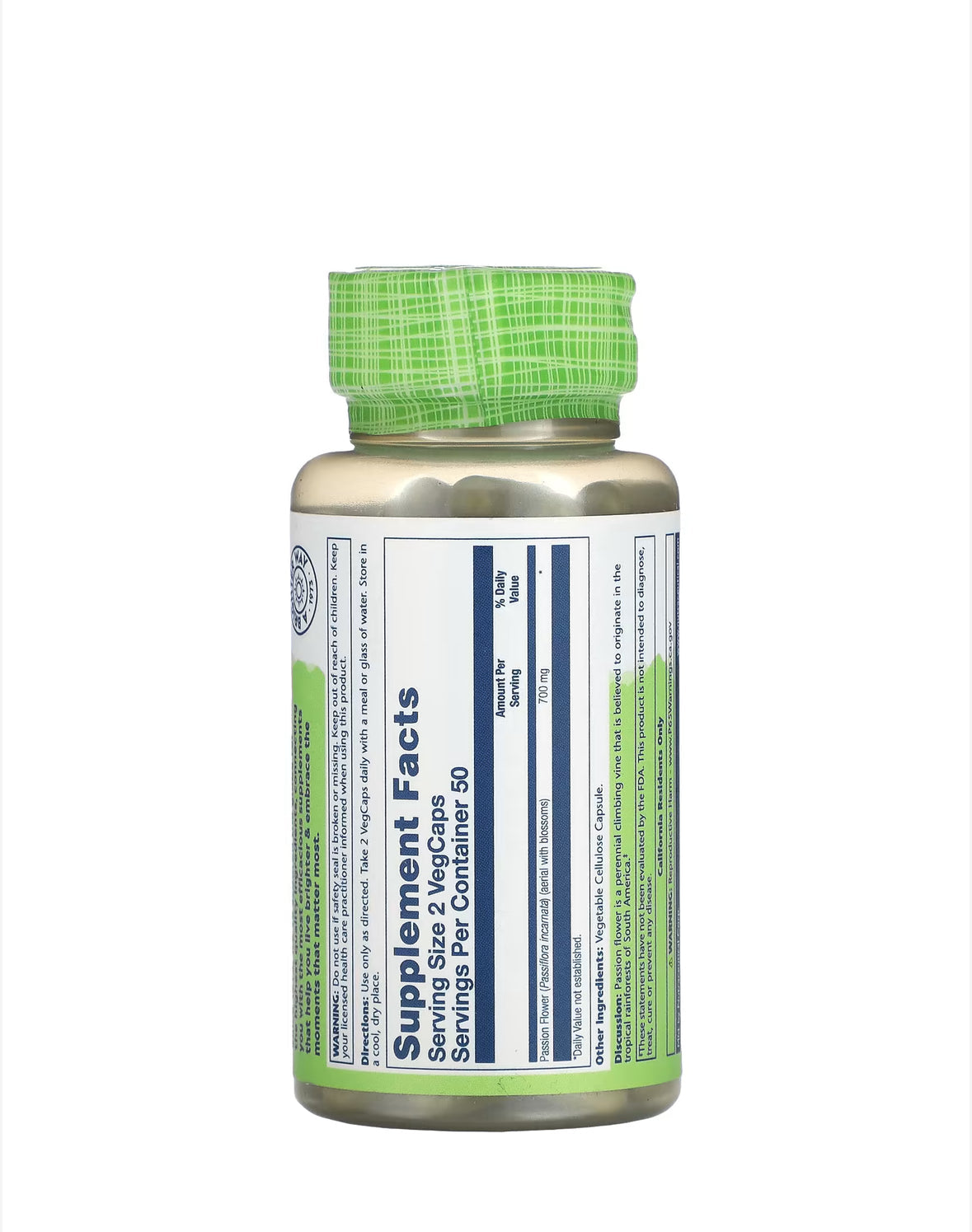 Pre-Order | Arrives in 5–10 Days – SOLARAY TRUE HERBS PASSION FLOWER 700MG
