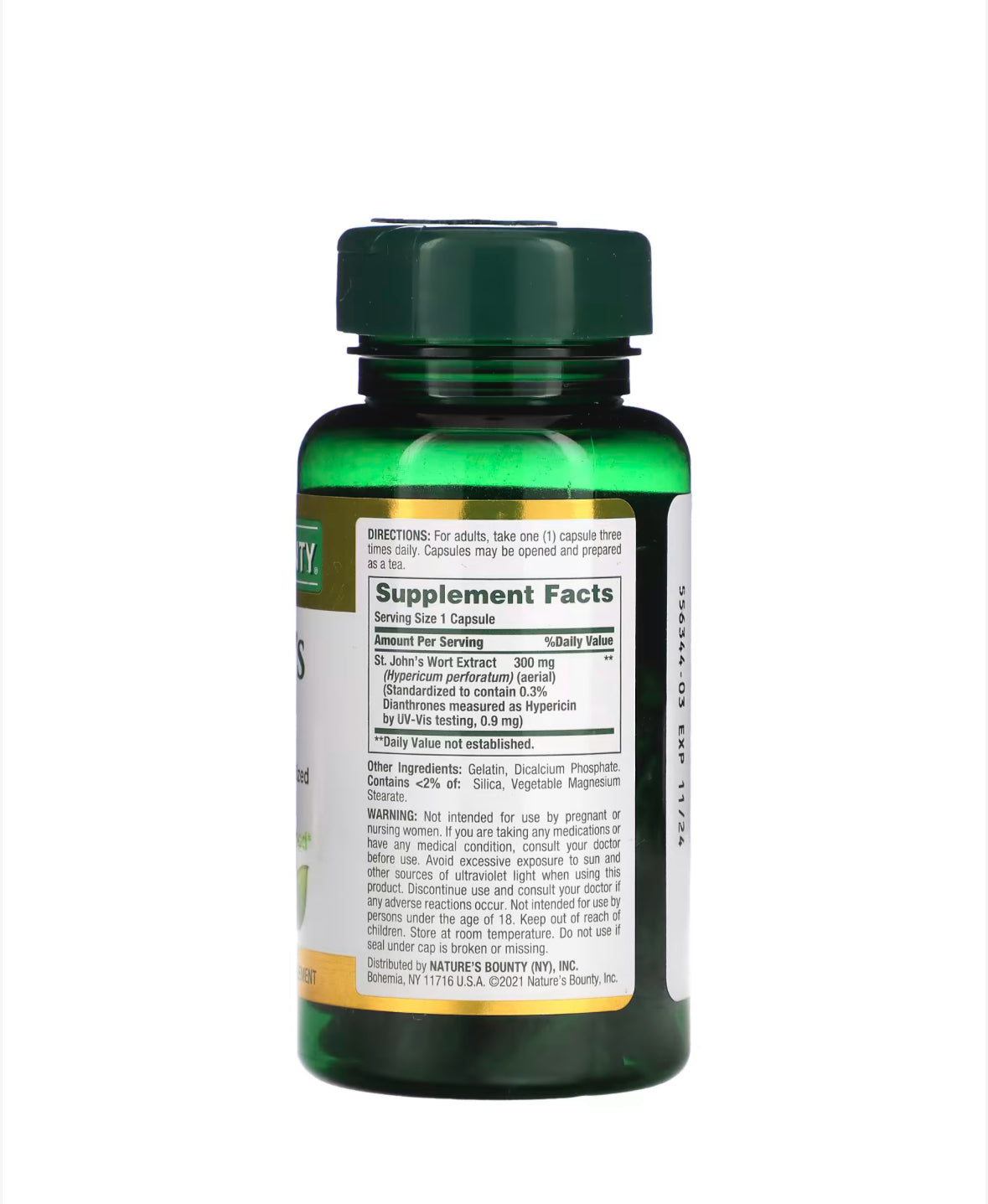 NATURE’S BOUNTY ST. JOHN’S WORT 300MG, 100 CAPSULES