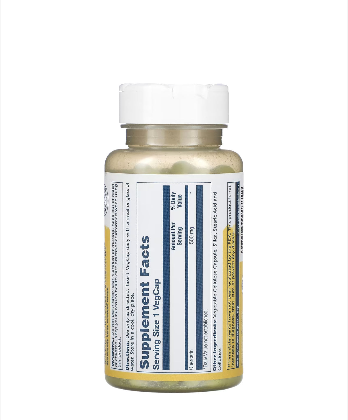 Pre-Order | Arrives in 5–10 Days – SOLARAY QUERCETIN 500MG, 90 VEGCAPS