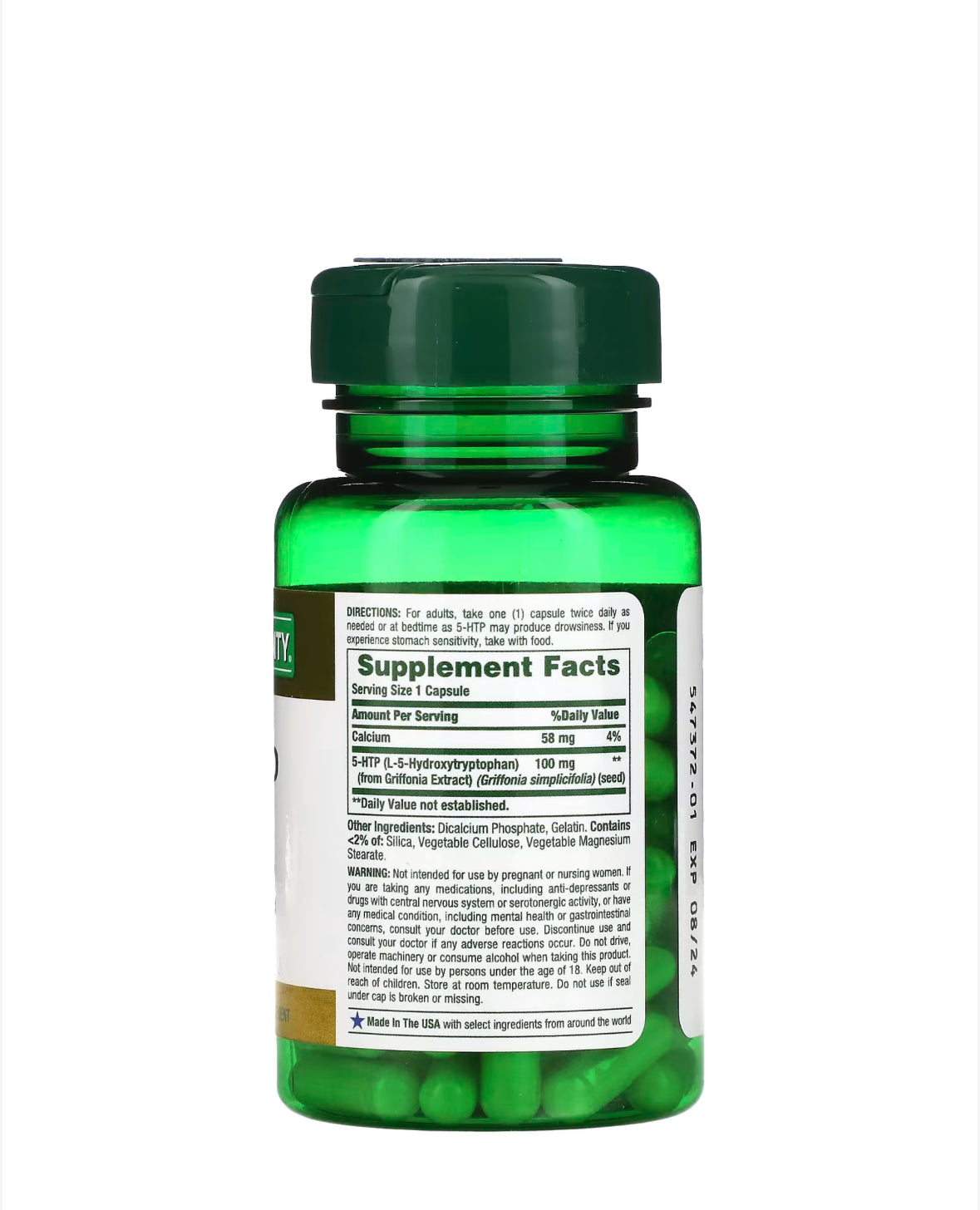 NATURE’S BOUNTY 5-HTP 100MG, 60 CAPSULES