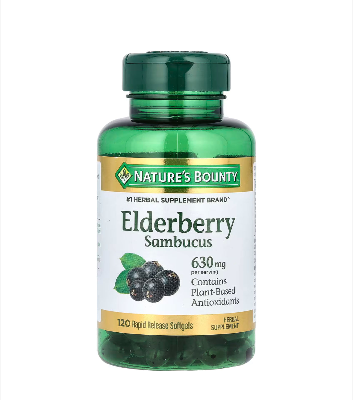 NATURE’S BOUNTY ELDERBERRY SAMBUCUS 630MG