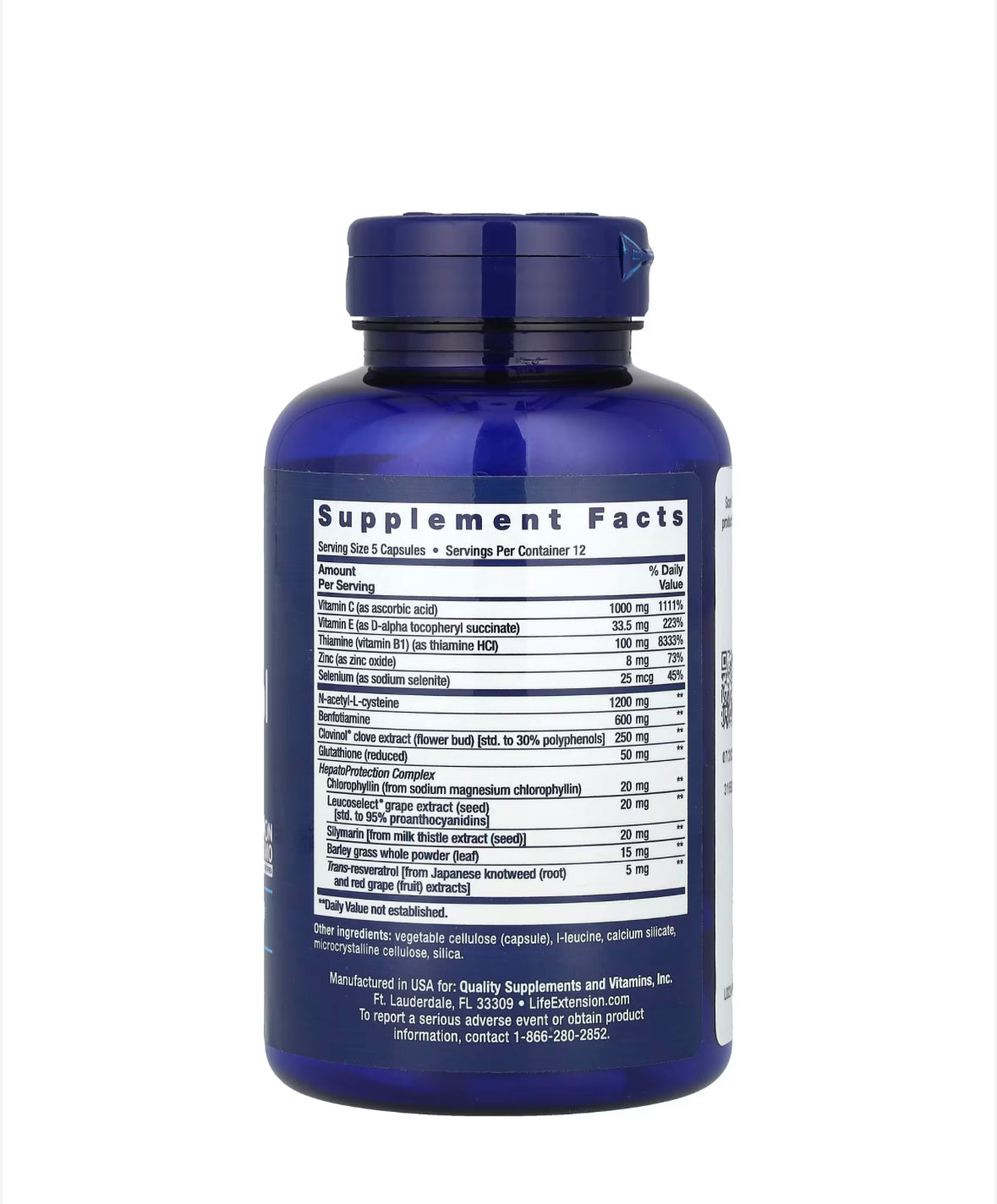 LIFE EXTENSION ANTI-ALCOHOL COMPLEX