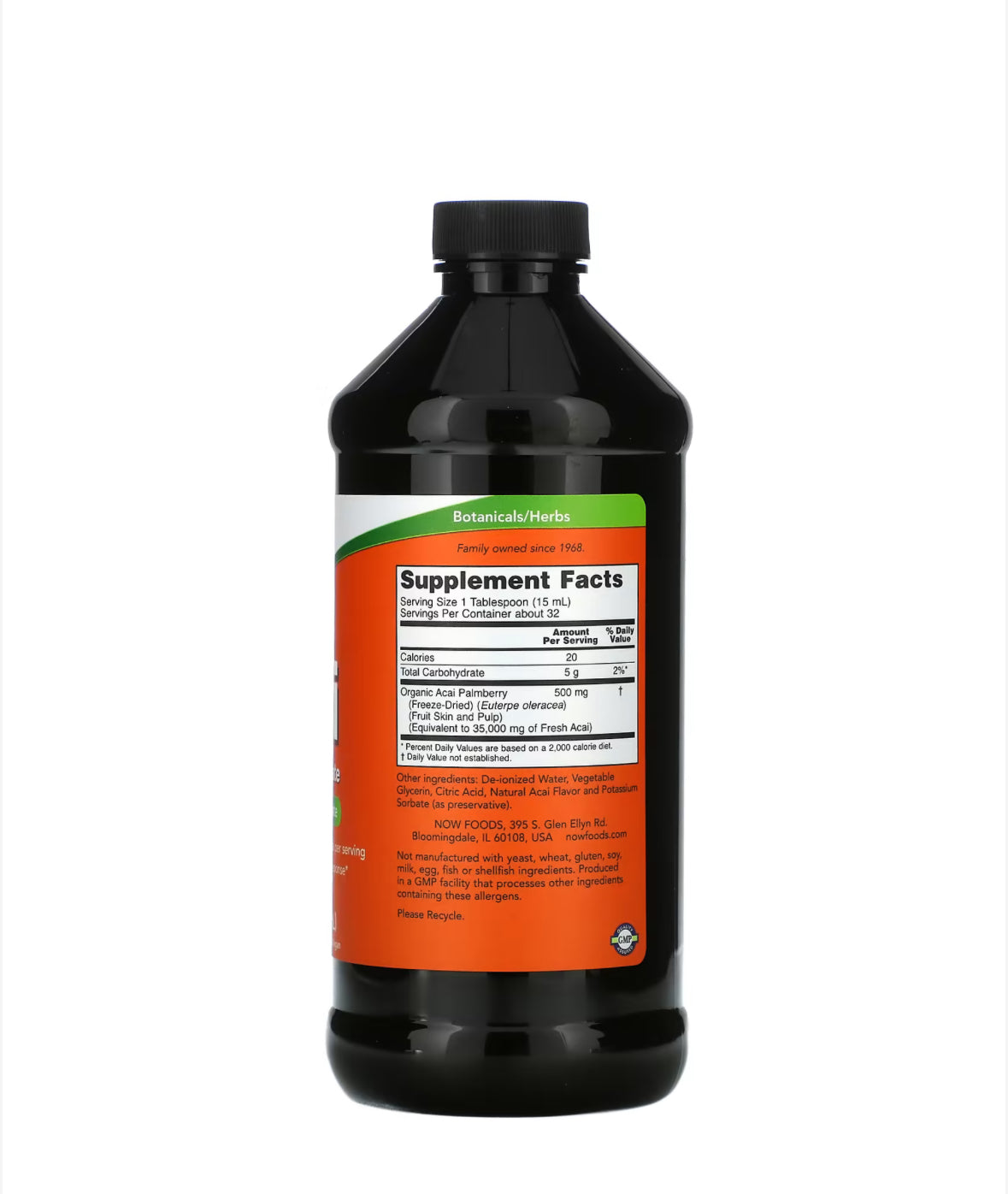 Pre-Order | Arrives in 5–10 Days – NOW ACAI LIQUID CONCENTRATE 473ML
