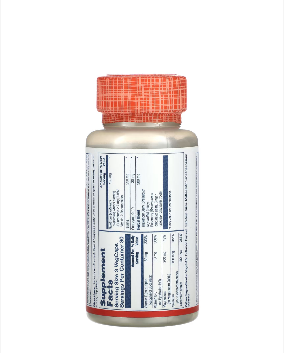 Pre-Order | Arrives in 5–10 Days – SOLARAY HAWTHORN CARDIOVASCULAR BLEND WITH COQ10, 90 VEGCAPS