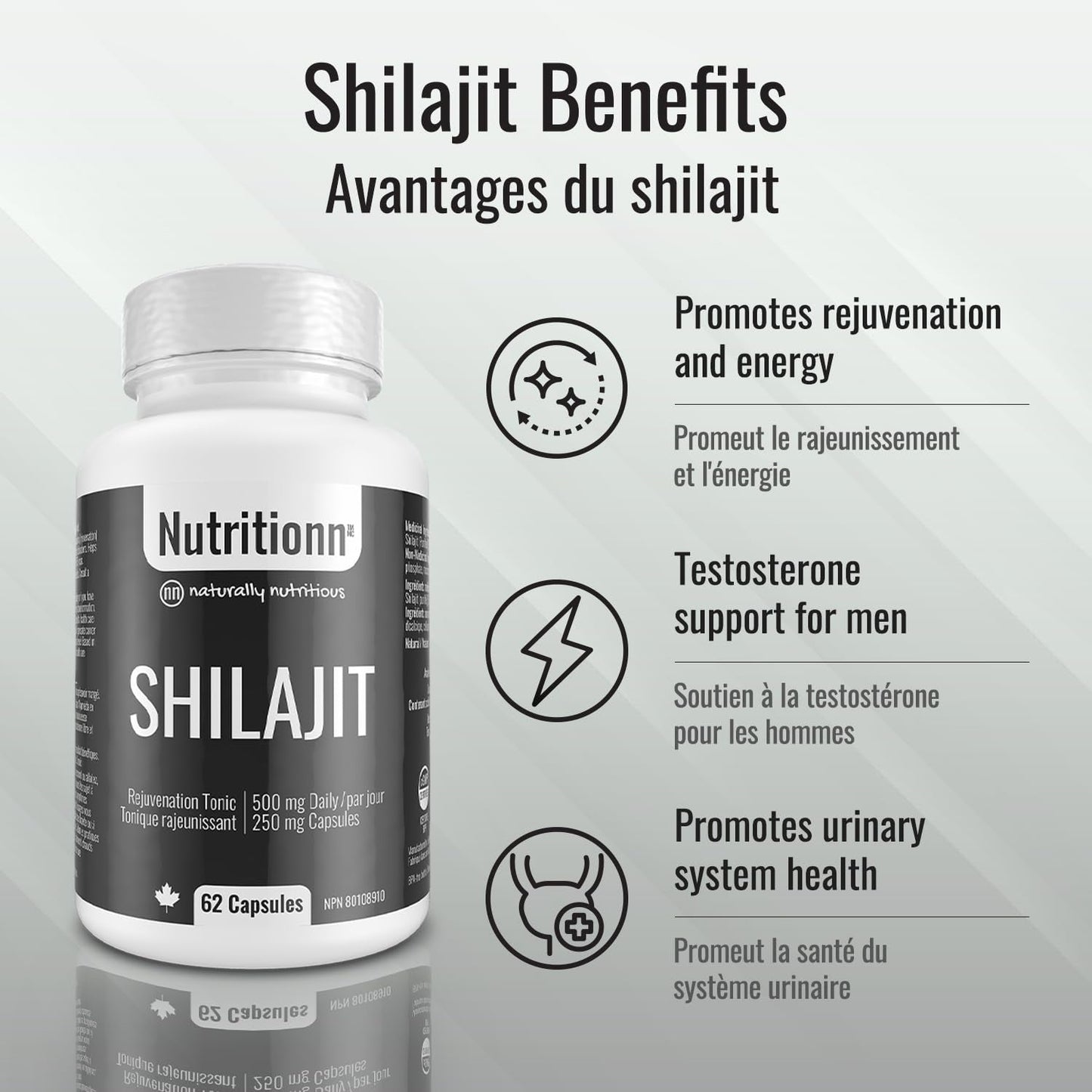 NUTRITIONN SHILAJIT 500MG, 62 CAPSULES