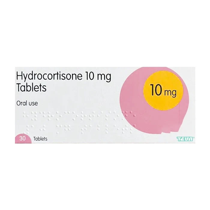 HYDROCORTISONE 10MG, 30 TABLETS (TEVA)