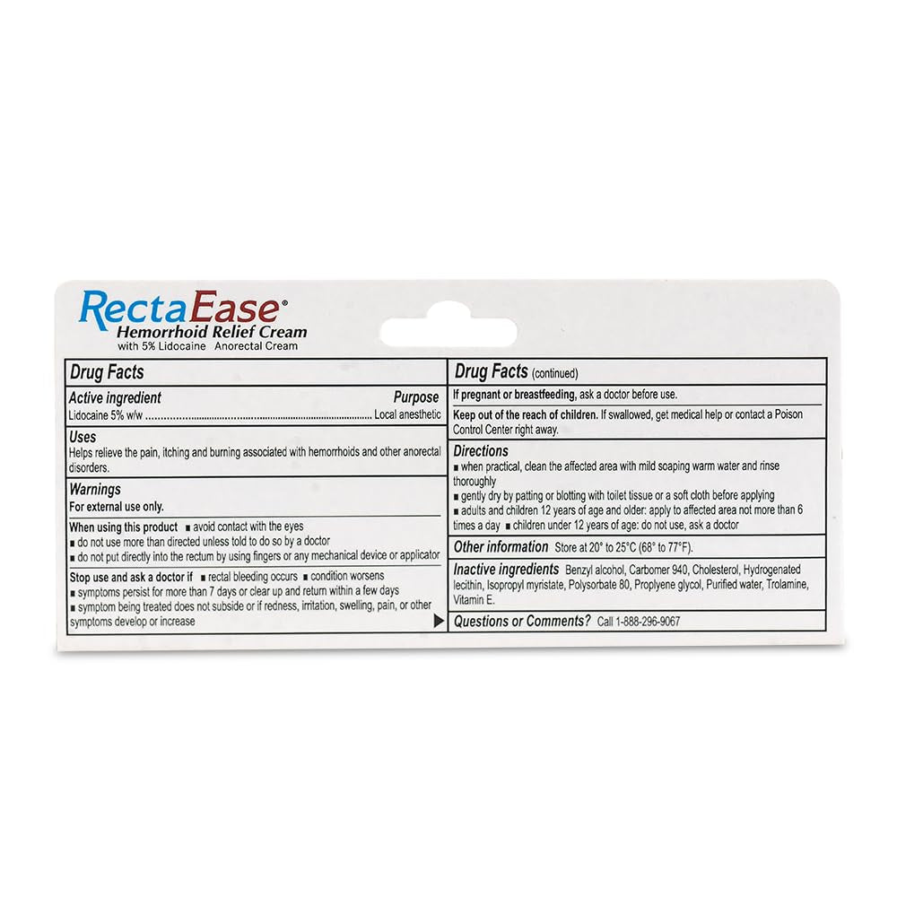 RECTAEASE HEMORRHOID RELIEF CREAM