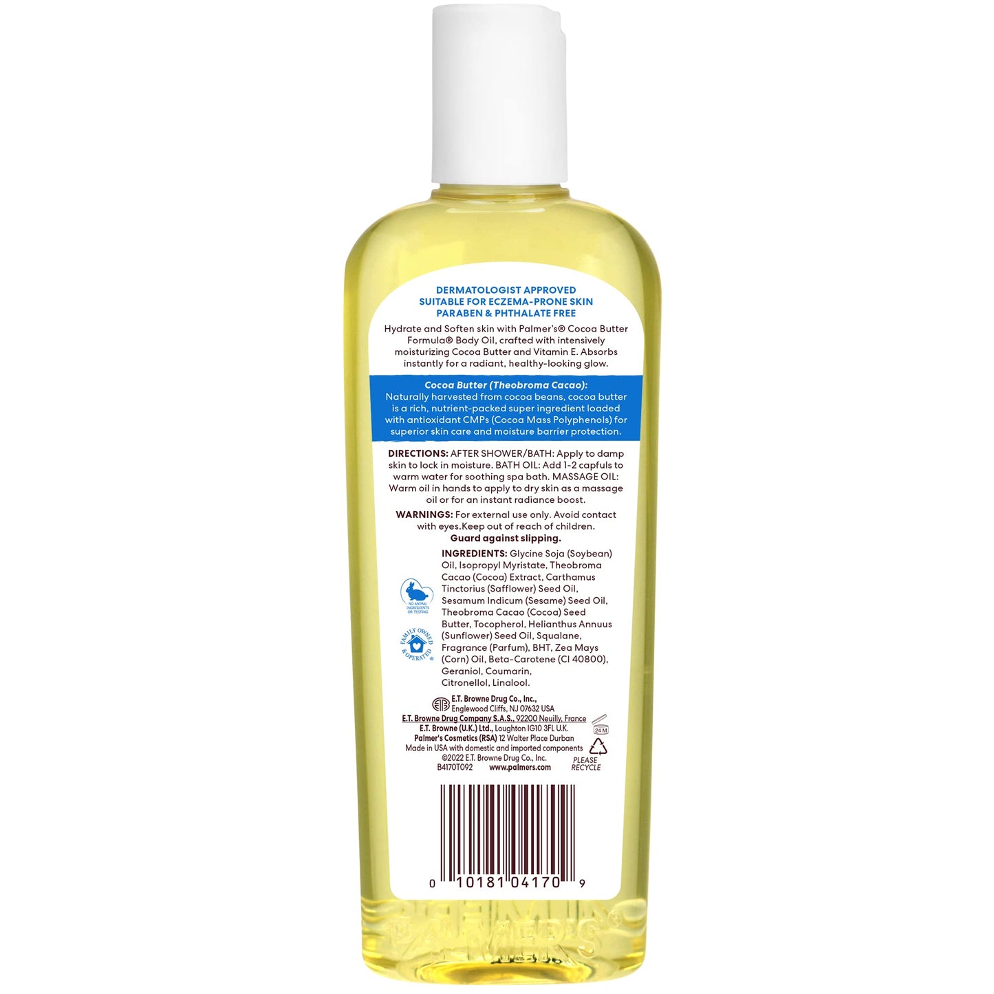 PALMER’S MOISTURIZES SOFTENS BODY OIL 250ML
