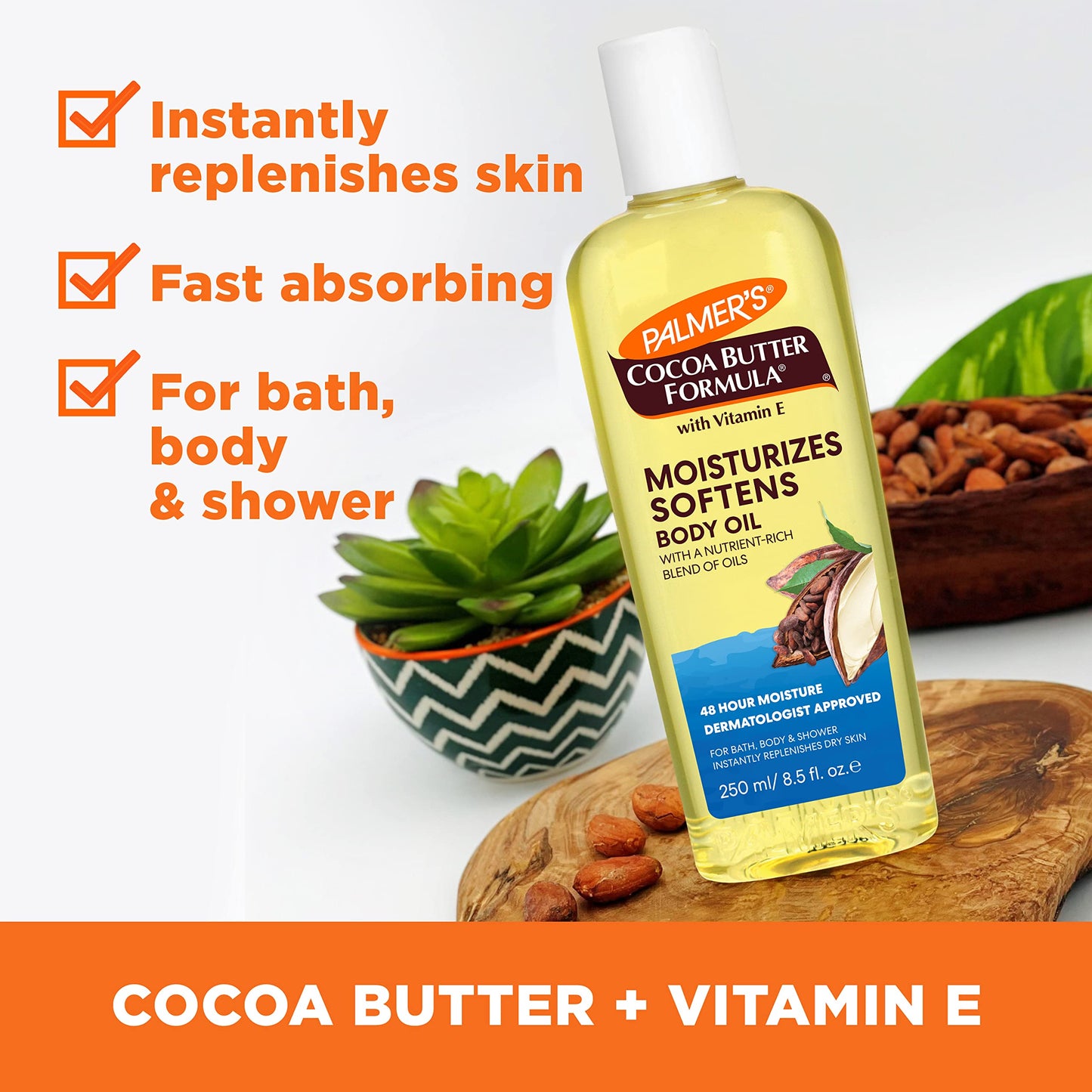 PALMER’S MOISTURIZES SOFTENS BODY OIL 250ML
