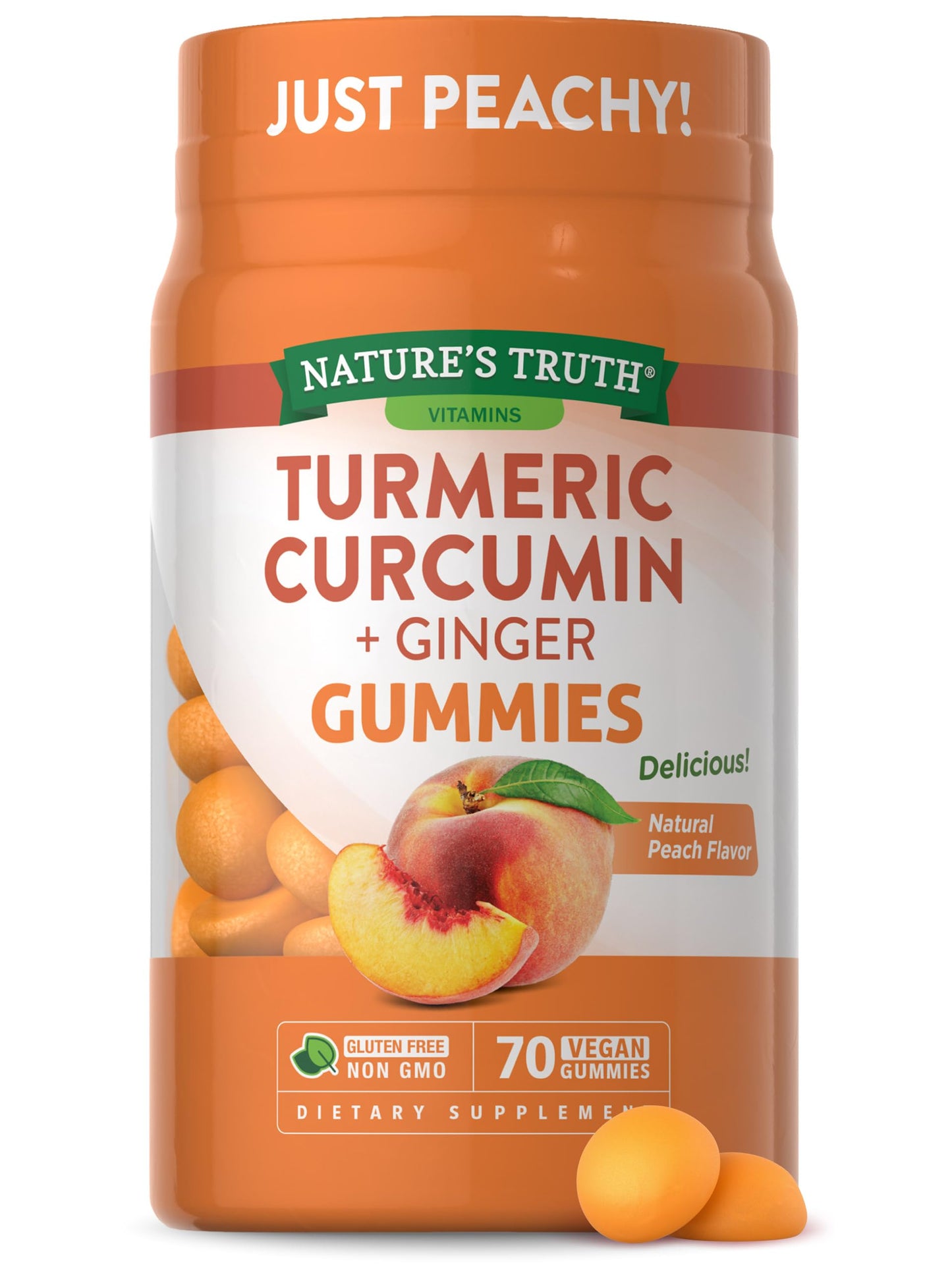 NATURE’S TRUTH TURMERIC CURCUMIN PLUS GINGER, 70 GUMMIES