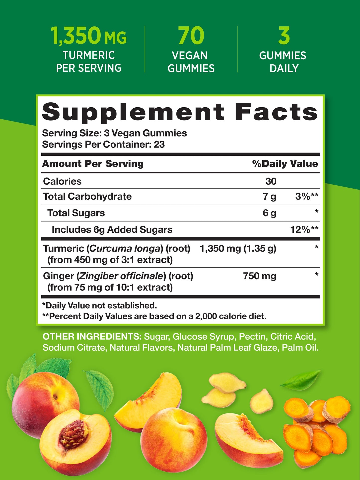 NATURE’S TRUTH TURMERIC CURCUMIN PLUS GINGER, 70 GUMMIES