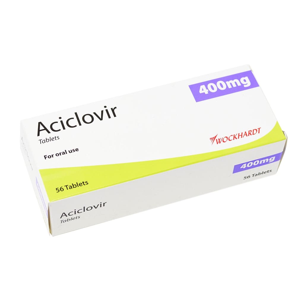 ACICLOVIR 400MG, 56 TABLETS (WOCKHARDT)