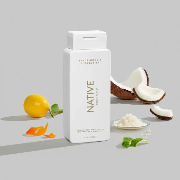 NATIVE BODY WASH SANDALWOOD & SHEA BUTTER