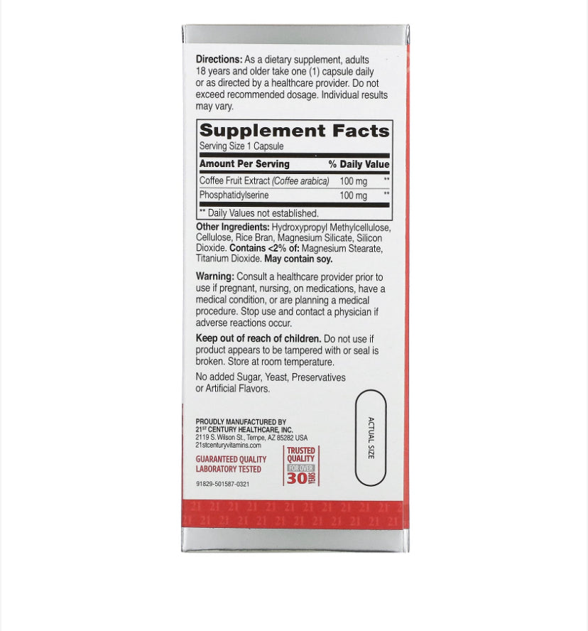21ST CENTURY BRILLIANT BRAIN PERFORMANCE, 30 CAPSULES