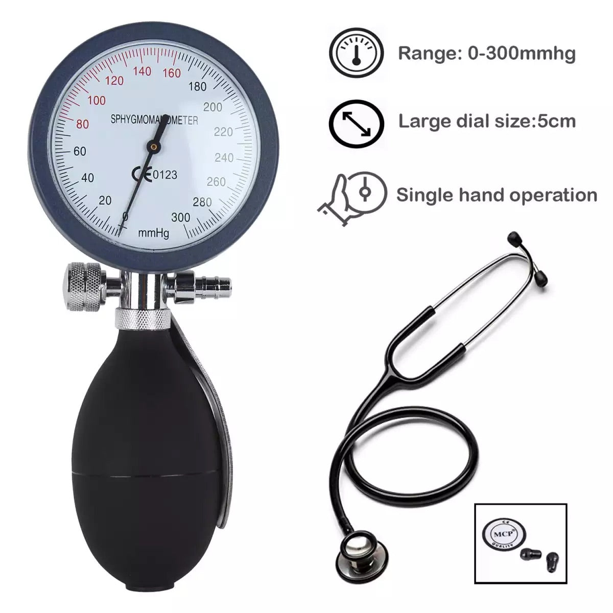 ANEROID SPHYGMOMANOMETER WITH ZINC ALLOY GAUGE