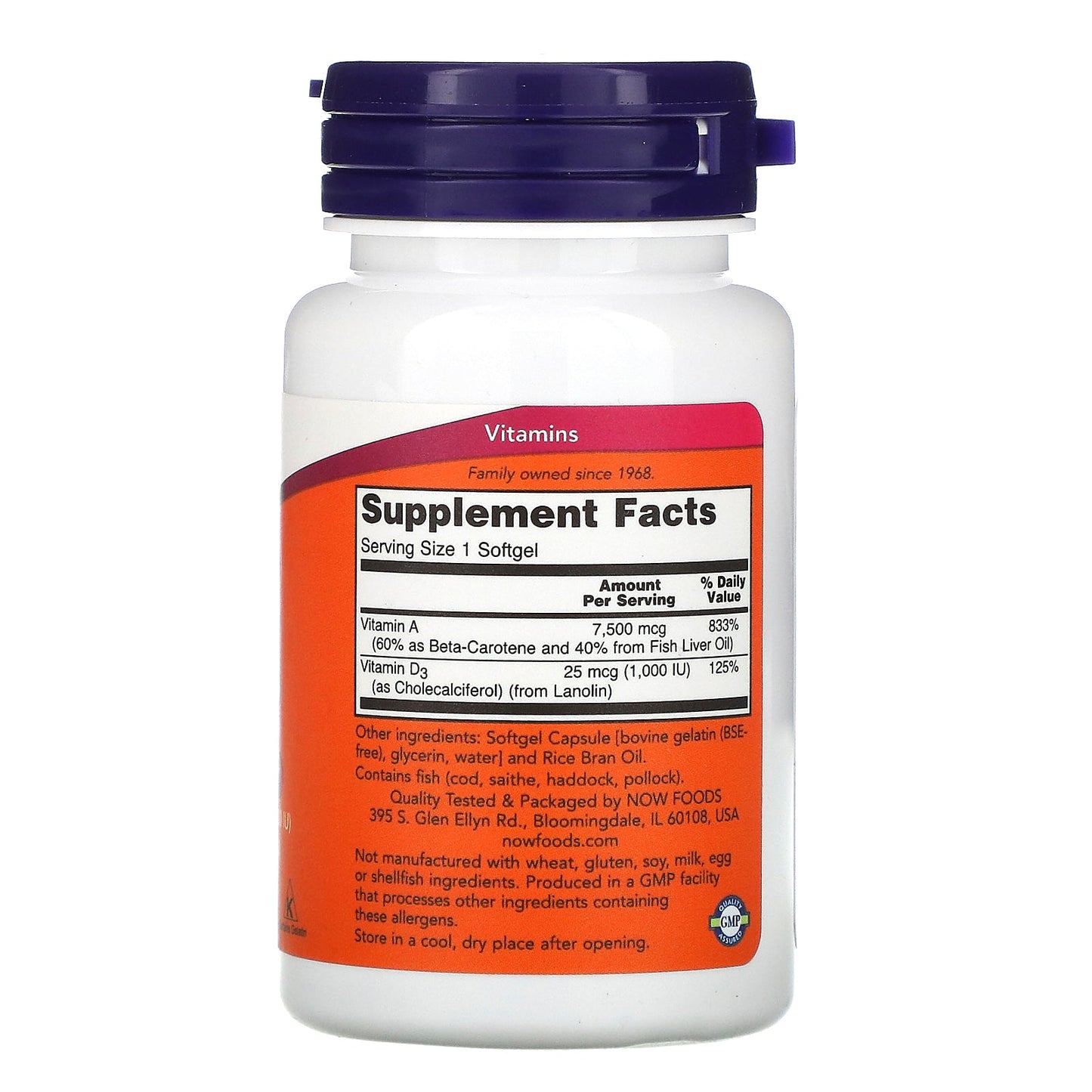NOW ULTRA A & D-3, 100 SOFTGELS