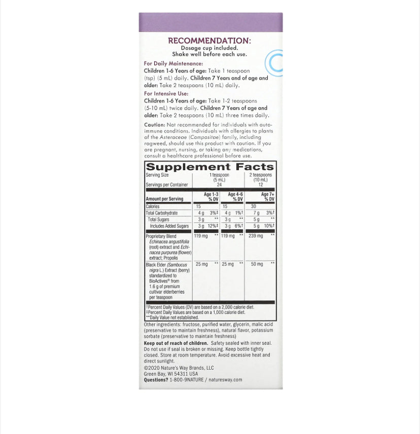NATURE’S WAY SAMBUCUS IMMUNE SYRUP FOR KIDS