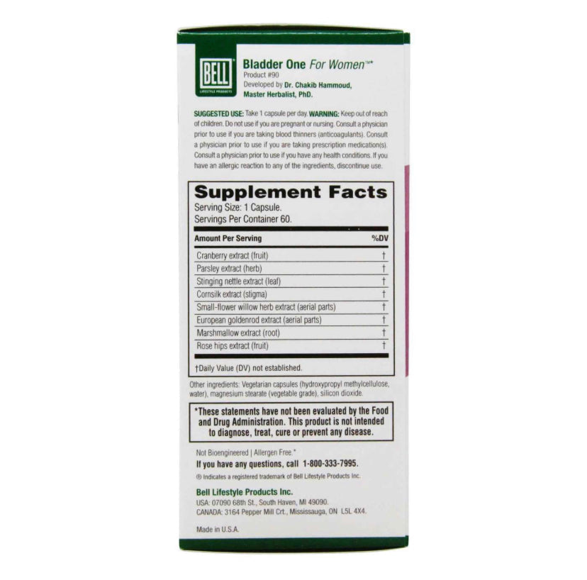 BELL FOR WOMEN BLADDER ONE, 60 VEGGIE CAPSULES