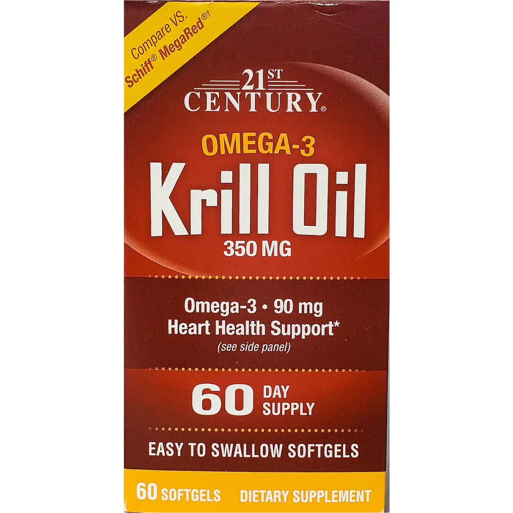 21ST CENTURY OMEGA-3 KRILL OIL 350MG, 60 SOFTGELS