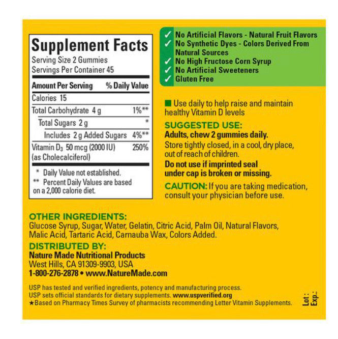 NATUREMADE D3 GUMMIES - E-Pharmacy Ghana