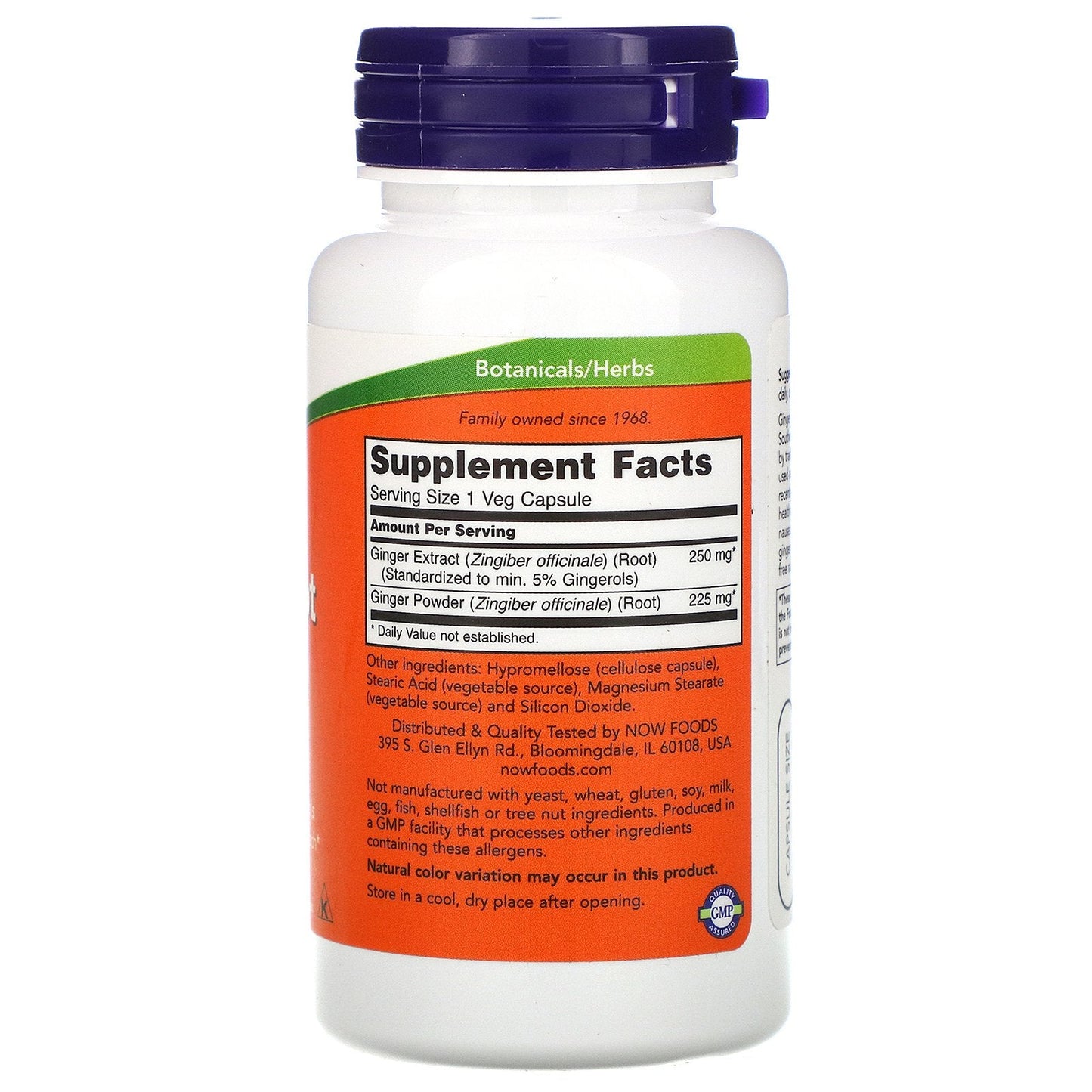 NOW GINGER ROOT EXTRACT 250MG