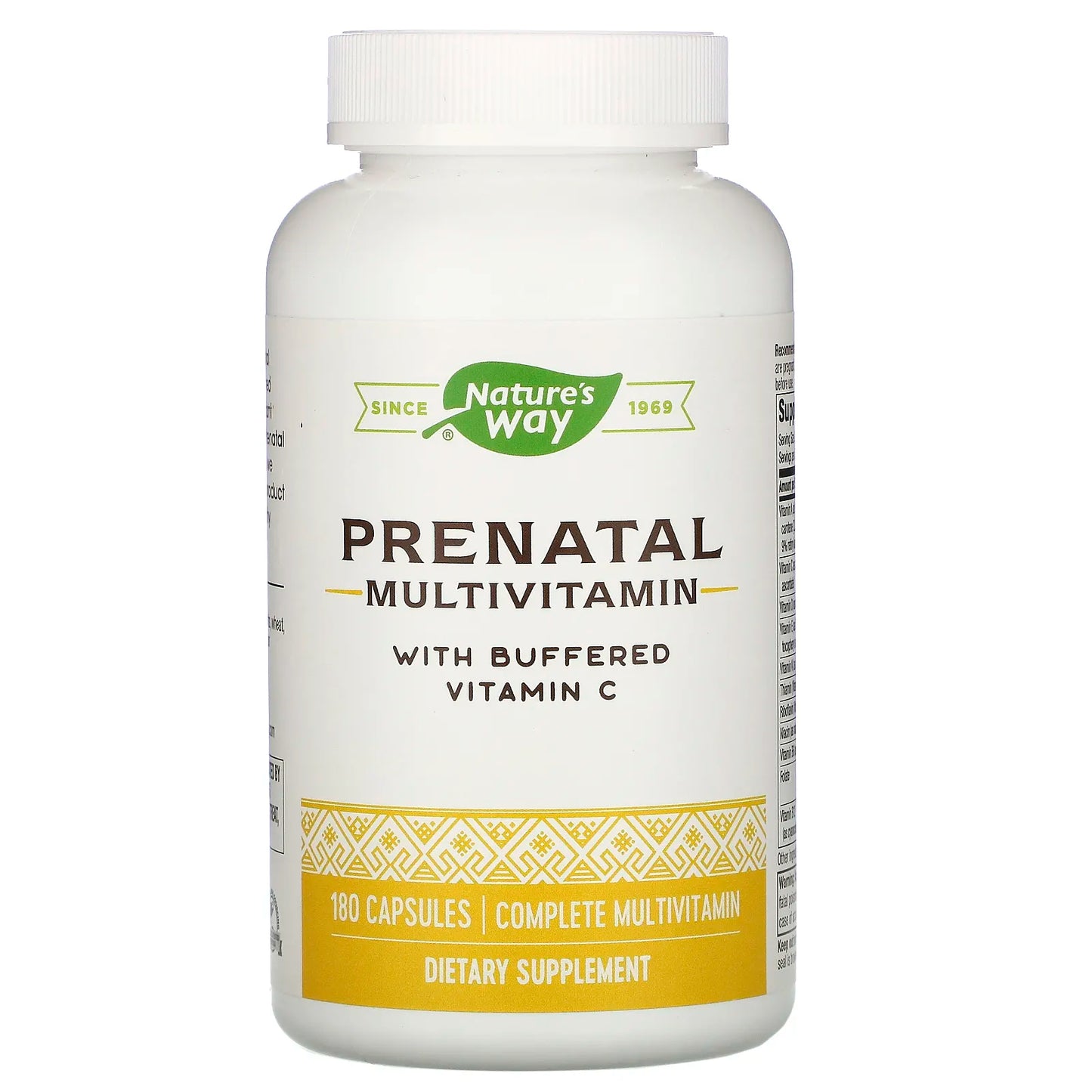 NATURE’S WAY PRENATAL MULTIVITAMIN, 180 CAPSULES