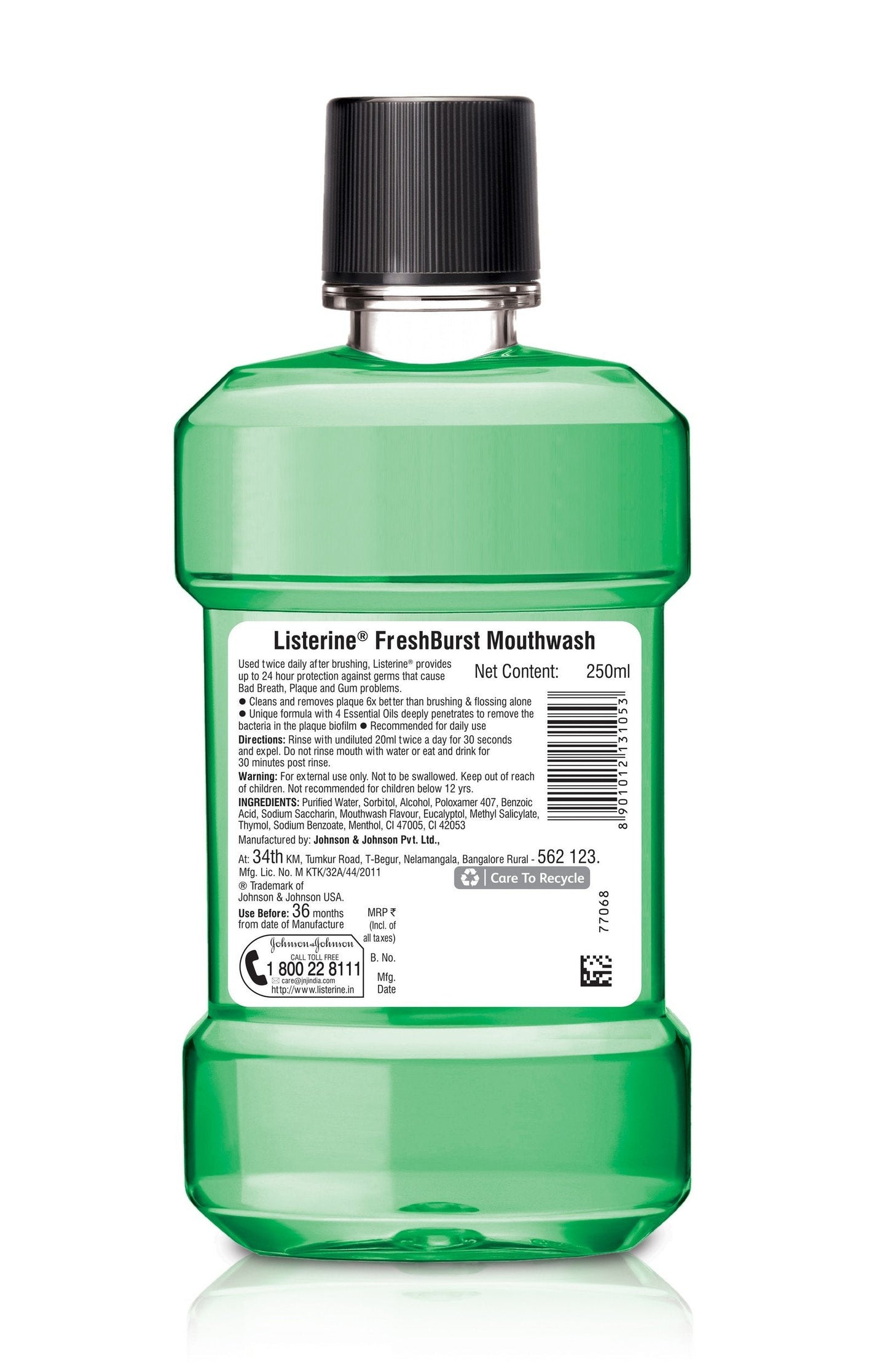 LISTERINE FRESH BURST MOUTHWASH 250ML