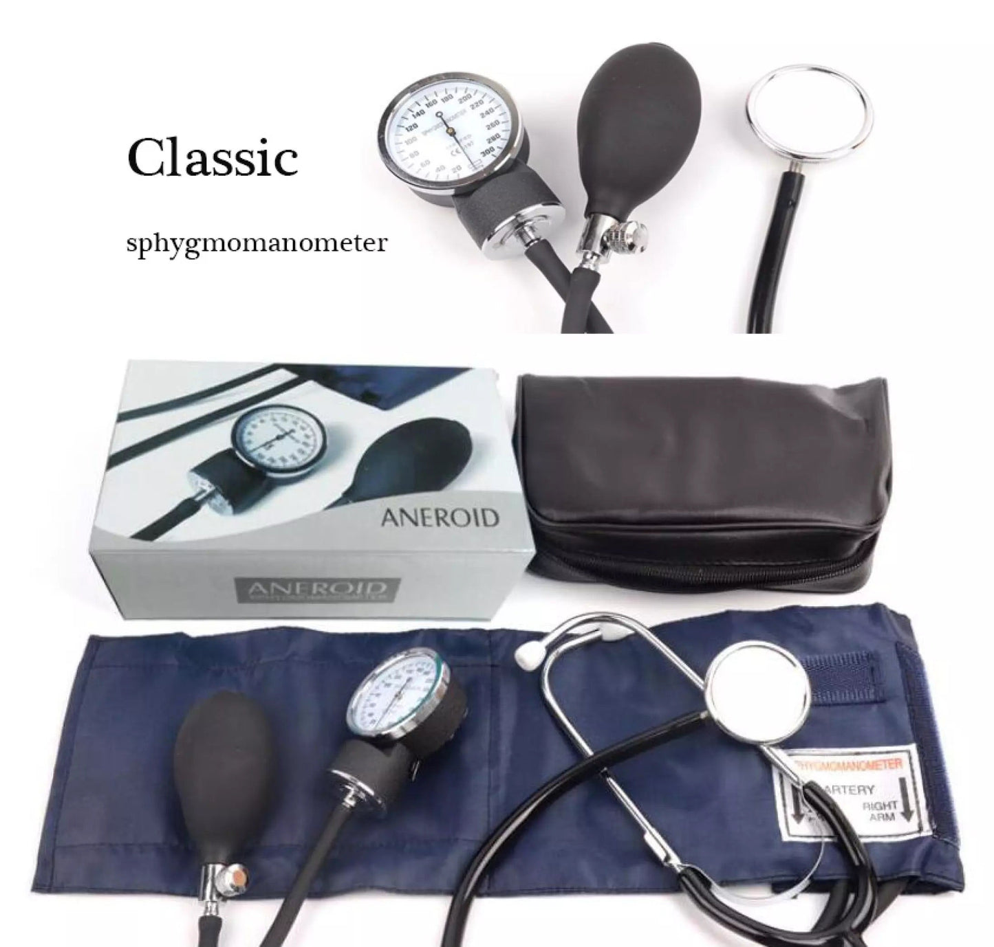 ANEROID SPHYGMOMANOMETER WITH ZINC ALLOY GAUGE