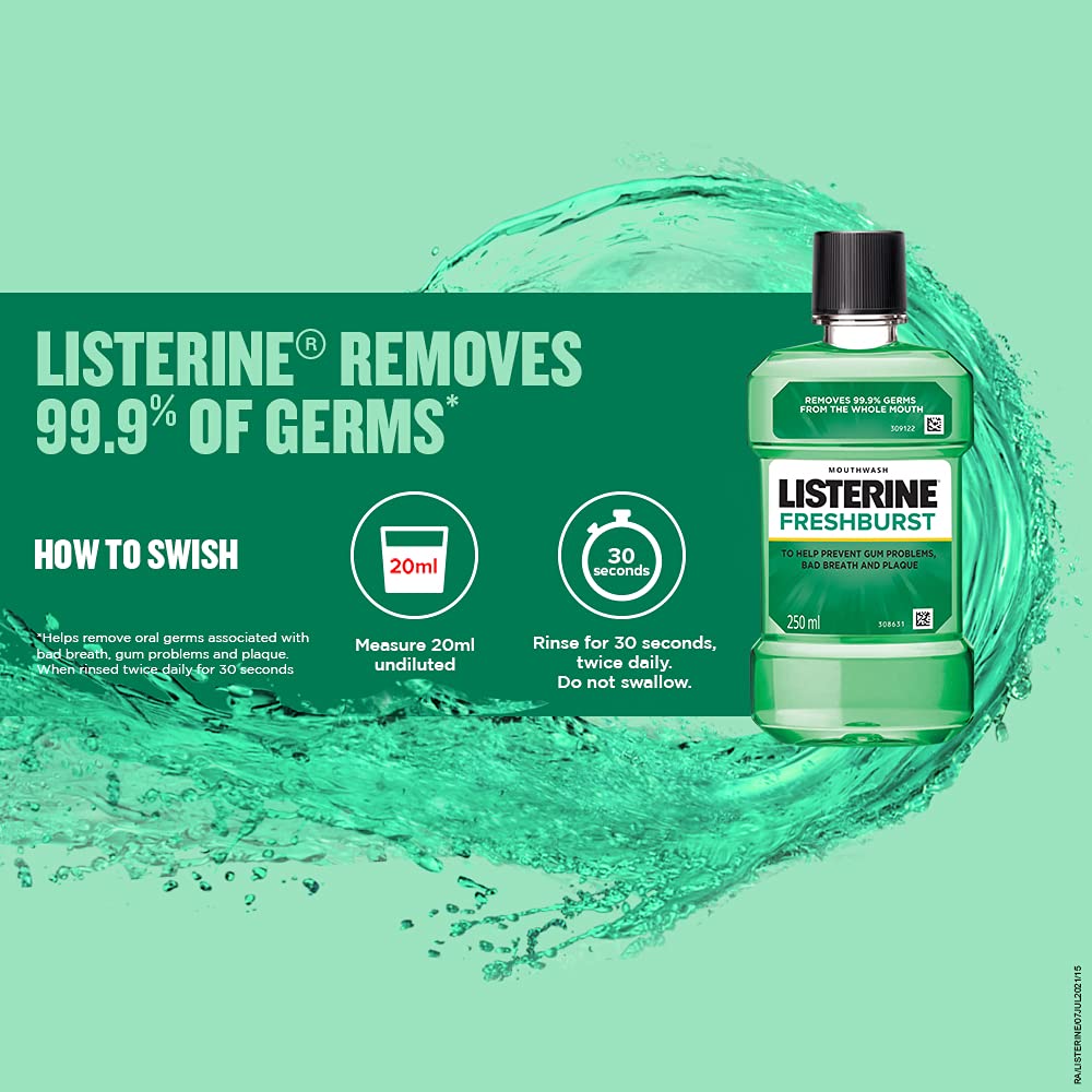 LISTERINE FRESH BURST MOUTHWASH 250ML