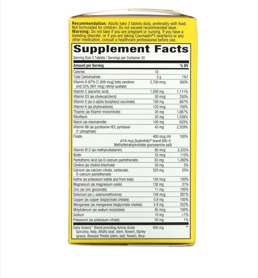 NATURE’S WAY ALIVE MAX3 POTENCY MULTIVITAMIN