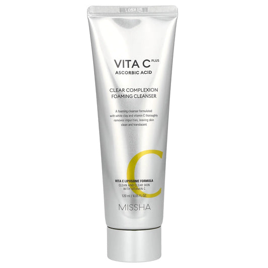 Missha
Vita C Plus Ascorbic Acid, Clear Complexion Foaming Cleanser, 4.05 fl oz (120 ml)