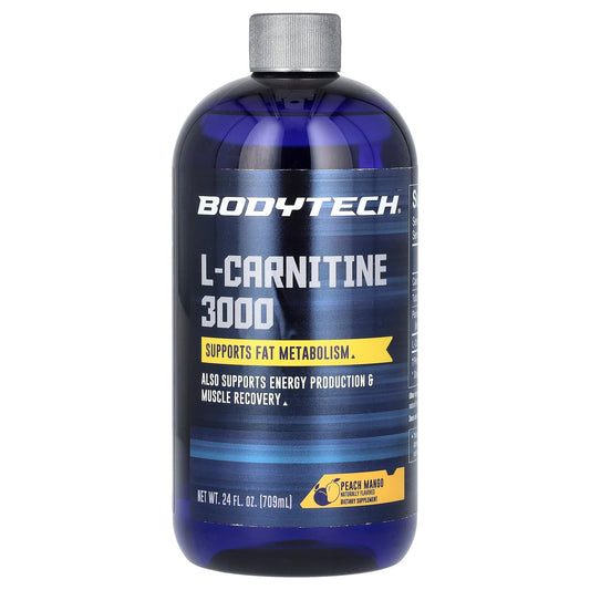 Pre-Order | Arrives in 5–10 Days – BodyTech
L-Carnitine 3000, Peach Mango , 24 fl oz (709 ml)